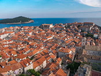 High angle view of cityscape