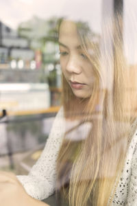 Portrait of beautiful woman