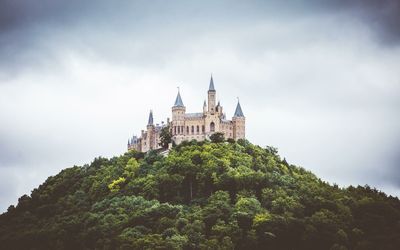Low angle view of historical building against sky