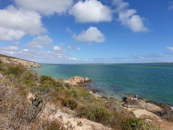 Scenic view of sea against sky