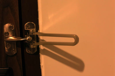 Close-up of door handle