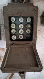 Close-up of machine part