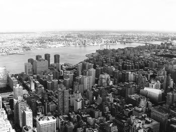 High angle view of city