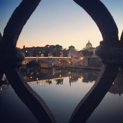 Bridge over river in city