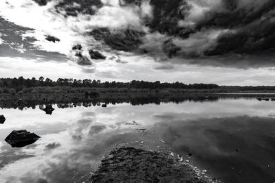 Reflection of clouds in water