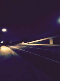 Empty road at night