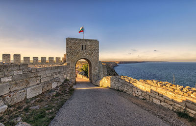 The old fortress at sunset