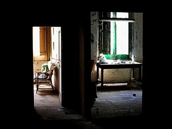 Interior of abandoned house