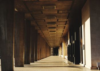 Empty corridor in building