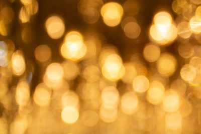 Defocused image of illuminated lights