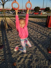 Full length of girl in playground