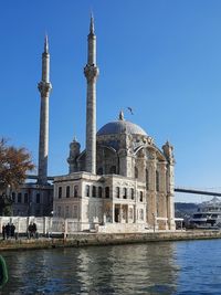 View of buildings against clear sky