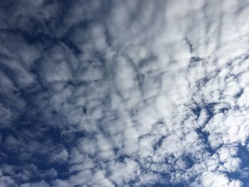 Low angle view of clouds in sky