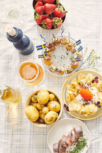 Food for traditional midsummer feast