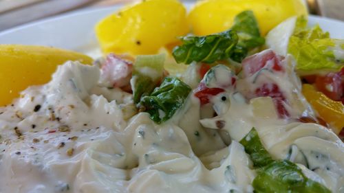 Close-up of salad in plate