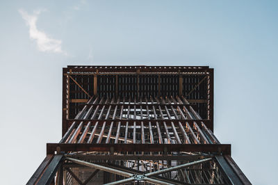 Low angle view of building against clear sky