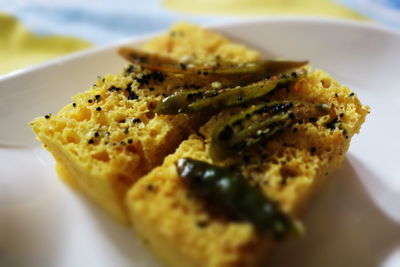 Close-up of food in plate