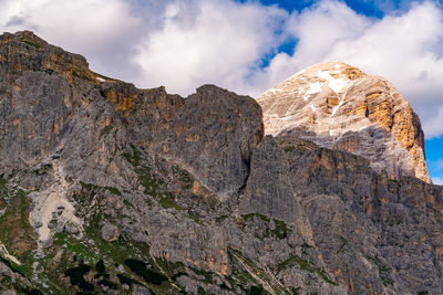 Panoramic view of rocky mountains against sky