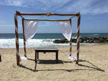 Beach wedding scenery 