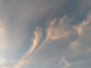 Low angle view of sky during sunset