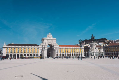 View of historic building against blue sky