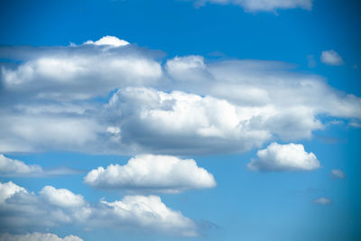 Low angle view of clouds in sky