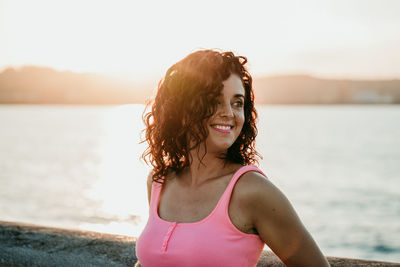 Close-up of smiling woman