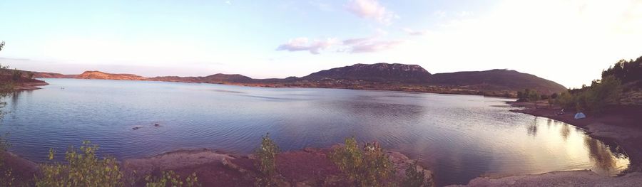 Panoramic view of mountain range