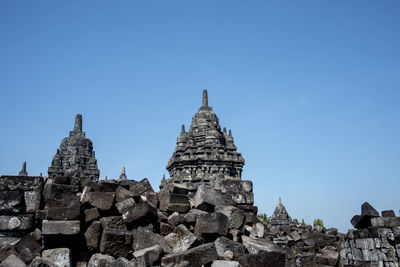 Historic building against clear blue sky