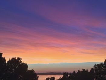 Scenic view of dramatic sky during sunset