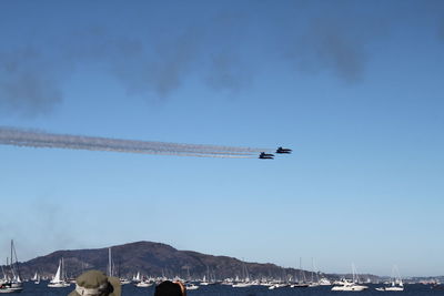 Airplane flying in sky