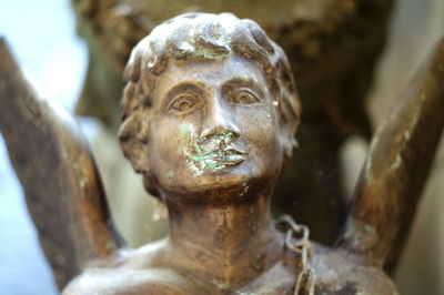 Close-up of angel statue