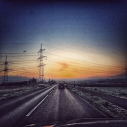 Road at sunset