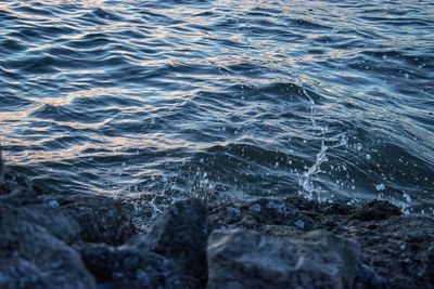 Full frame shot of rocks in sea