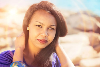 Portrait of a beautiful young woman