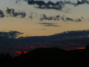 Scenic view of dramatic sky during sunset