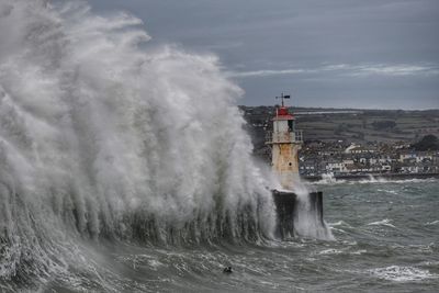 Panoramic view of sea against sky