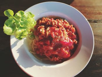 Close-up of salad in plate