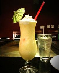 Close-up of drink on table