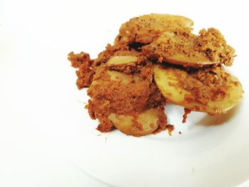 Close-up of bread in plate