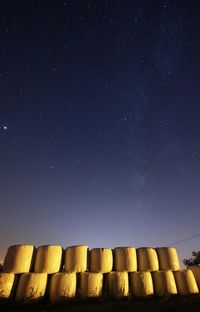 Low angle view of stars against clear sky at night