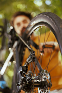 Close-up of bicycle