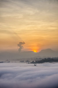 Scenic view of sky during sunrise