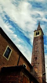 Low angle view of building against sky