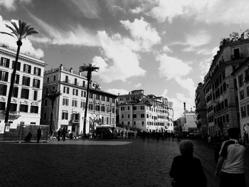 People walking in city