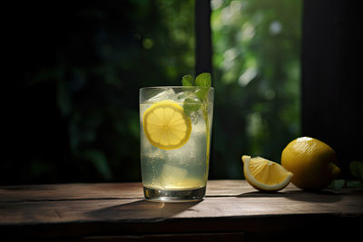 Close-up of drink on table