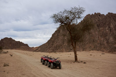 Scenic view of desert against sky