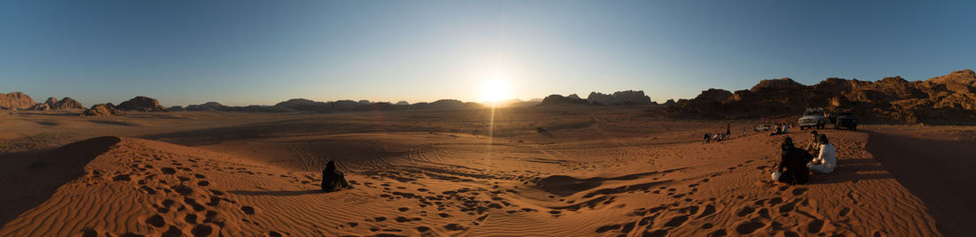 Panoramic view of desert against sky