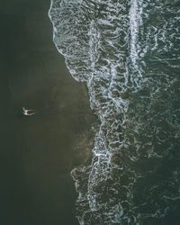 High angle view of a sea
