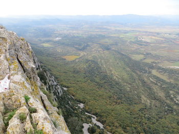 Aerial view of landscape against sky